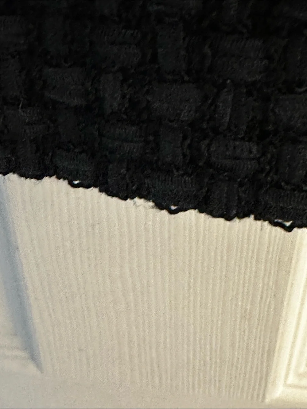 CHANEL Black Textured Short-Sleeve Double-Breasted Jacket